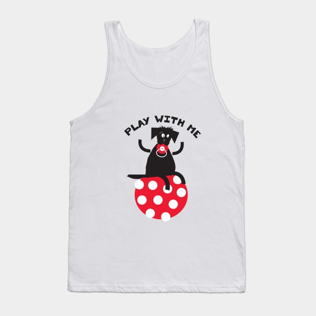 Play with Me Labrador Tank Top by Robin Studio